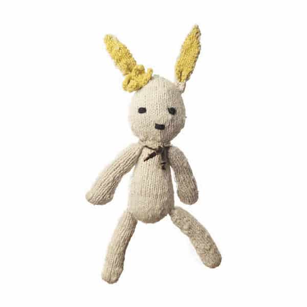 Ditsy Rabbit - Cream, Blue, Yellow, Beetroot - Image 2