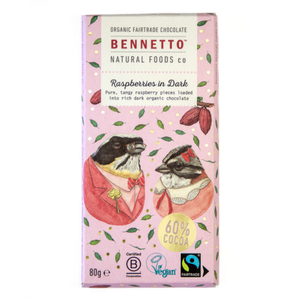 Raspberries in Dark, Bennetto Chocolate